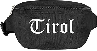 Tirol Bauchtasche - Altdeutsch Bedruckt - Gürteltasche Hipbag Schwarz