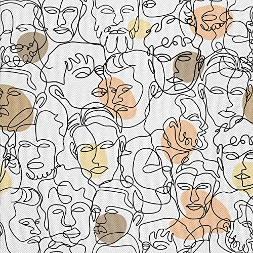 HEKO PANELS Oxford Wasserdichte Meterware Canvas-Stoff Polyester Zum Nähen Nähstoffe Möbelstoffe Dekostoffe Handwerken Wasserabweisend Blickdicht Gesichter 1 Meter 155 x 100 cm