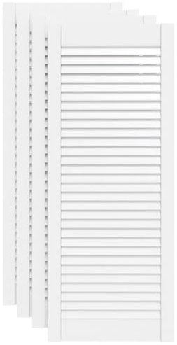 Portes d armoire à persiennes 4pcs blanc 99,3x39,4cm pin massif