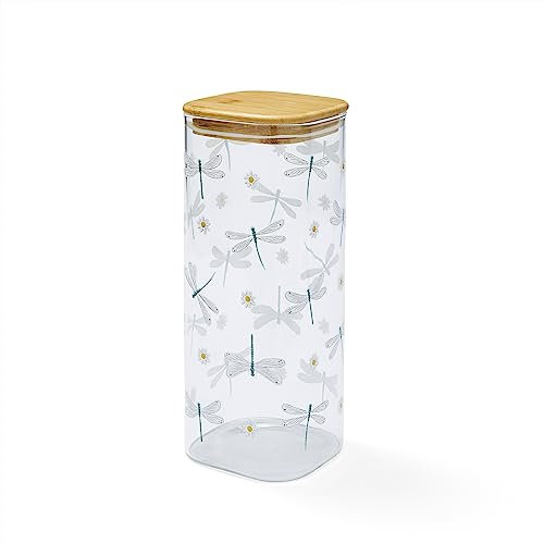 Cooksmart British Designed X-Large Glass Storage Jars | Glass Storage Jars For Kitchen With Modern Designs | Spaghetti Storage Jar or Pasta Containers - English Meadows