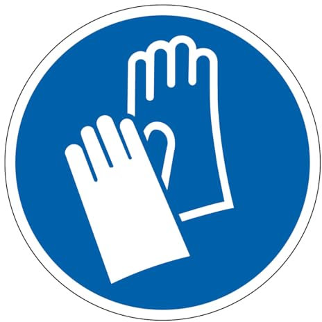 M009 - Schutzhandschuhe Pflicht - Schild und Pflichtbeschilderung - Abmessungen nach Wahl- Norm ISO 7010