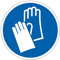 M009 - Schutzhandschuhe Pflicht - Schild und Pflichtbeschilderung - Abmessungen nach Wahl- Norm ISO 7010