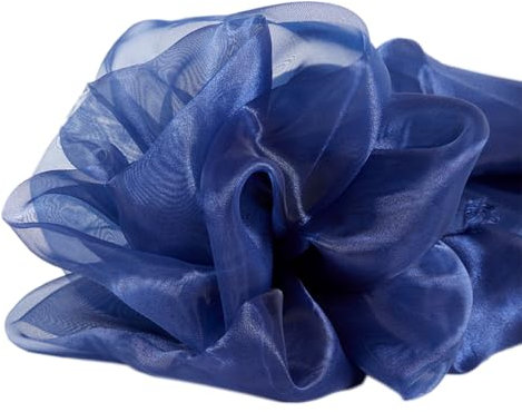Wambere 5m x 150cm Organza Stoffe zum Nähen Meterware Organzastoff Dekostoff Bekleidungsstoffe für DIY Kunsthandwerk Basteln Vorhänge Tischdecken Hochzeit Party Kleidungsdekoration,Navy blau
