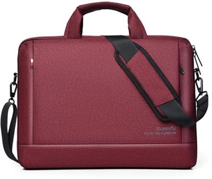 WAOCEO Laptoptasche Laptophülle Wasserdichte Laptoptasche 13/14/15 Zoll Handheld-Aktentasche Praktische Morgenschulter-Umhängetasche PC Laptop Schutztasche (Color : Red, Size : 15)