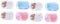 Gatuida 2sets Leakproof Contacts Lens Case Protector Compact Travel and Daily Use 4boxes*2