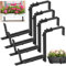 4 Stück Blumenkasten-Halterungen, Pflanzkasten-Halterungen, robuste, verstellbare Halterung, Massive Metall-Fensterkasten-Halterungen für Geländer, Wand, Balkon, Garten