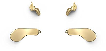 Saiyana 4-in-1-Ersatz-Kit für PS-5 JCD-Controller-Griff, Metallrücktasten, Verbesserungen, Zubehör, Kantengriff, Upgrades PS-5 Controller-Mods, schwarze Metalltasten