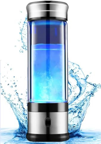 Botella Agua HidróGeno, Generador Botella Agua HidróGeno PortáTil Recargable, ElectróLisis RáPida 3 Minutos, MáQuina Ionizadora Agua HidróGeno para Viajes En Casa(A)
