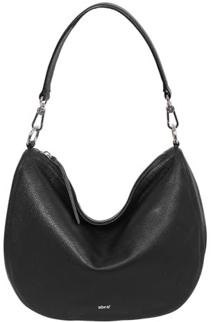 Abro Leather Dalia Hobo Bag Mina Black/Nickel