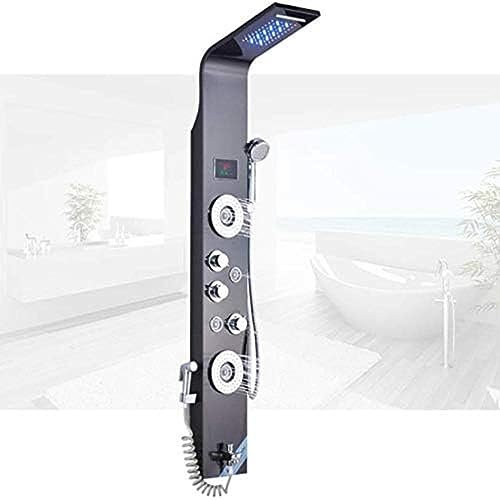 Panneau De Douche En Bronze Huilé Avec Colonne De Douche À Main En Laiton