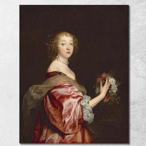 Catherine Howard Lady D'Aubigny Anthony Van Dyck, AVD12 Kunstdruck auf Leinwand, 100 x 80 cm