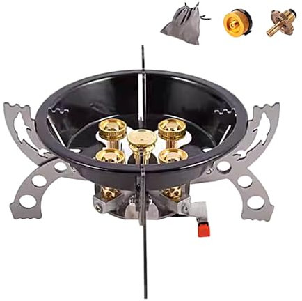 Pelletofen 6kw, Zeltofen Klappbar mit Tragetasche, Dreifach Winddicht, Gehäuse Aus Rostfreiem Stahl Kompakte Outdoor Kochlösung