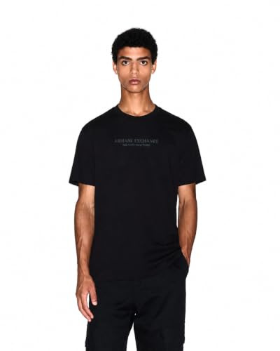 Armani Exchange Herren Short Sleeve Front Milano-new York Logo Lettering T-Shirt (1er Pack)