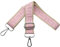 Schultergurt für Tasche Taschengurte zum Wechseln, Verstellbar Taschengurt Breit 3.8cm mit Silber Karabiner - Taschenband Schulterriemen Tragegurt für Handtaschen Damen, Khaki/Hellrosa, K37