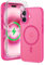 ORETECH Magnetic Case for iPhone 16 Case with 2 HD Screen Protector 1 Camera Protector, Fit for MagSafe, Translucent Matte Back Military Grade Shockproof Phone Case Cover for iPhone 16 - Hot Pink