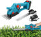 Cordless Hedge Trimmer,21V Electric Shrub Trimmer Grass Shears with Battery and charger,2 in 1 Handheld Hedge Trimmer with 2 Interchangeable Blades for Grass Lawn Shrub