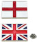 Lesonwo Union Jack Flag Pin Badge + England Pin Badge set 30mmx20mm
