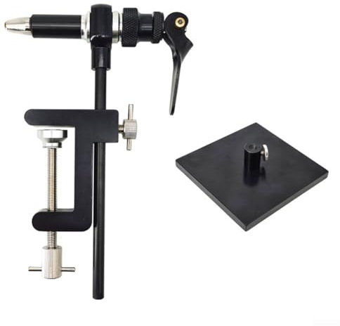Getdoublerich BLF Étau de fixation de mouches amélioré avec rotation à 360°, mâchoire réglable de 1,2 à 2,0 mm pour attacher des mouches et des gabarits sécurisés, accessoire d'outils de pêche (D)