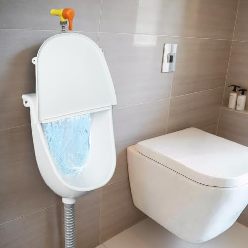 Urinal zur Wandmontage, kommerzielles Urinal mit Scharnierabdeckung, Badezimmer-Auswasch-Urinal für Herren, Kunststoff-Urinale für Männer, wasserloses Urinal, Garage, Urinal, Umleiter, Outdoor-Urinal