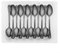 Juego de 12 cucharas de cubiertos de acero inoxidable para mejorar tu experiencia gastronómica (negro)