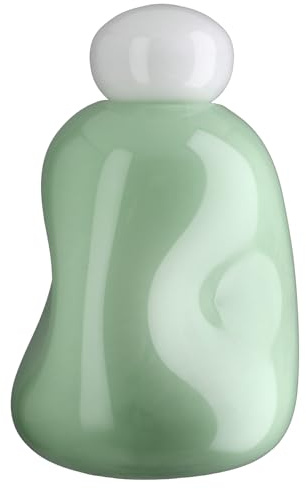 Glas Art Vase Candy aus Glas - glänzend hellgrün - Höhe 38cm x Ø 21cm - handgearbeitete mundgeblasene Dekovase