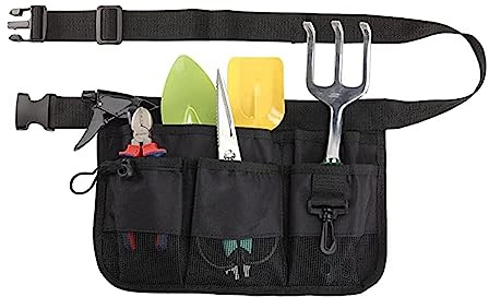 Ceinture à Outils, Porte-Outils de Jardin, Organisateur Durable, résistant à l'usure, Nettoyage l'espace, Tissu Oxford avec Ceinture, Sac Banane Multi-Poches