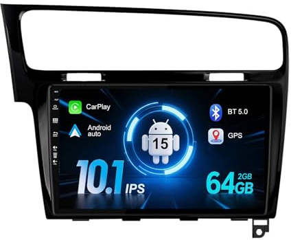 MISONDA [2G+32G] Android 15 Autoradio 4 Core para VW Golf 7 MK7 (2013-2019) - Carplay inalámbrico y Android Auto/DSP-Cámara- 10 Pulgadas IPS 2 DIN RDS BT Dab SWC