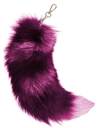 Porte-clés queue de renard, queue de Therian en fausse fourrure 40 cm, pendentifs décoratifs à grandes queues pour sac à main et sac dos