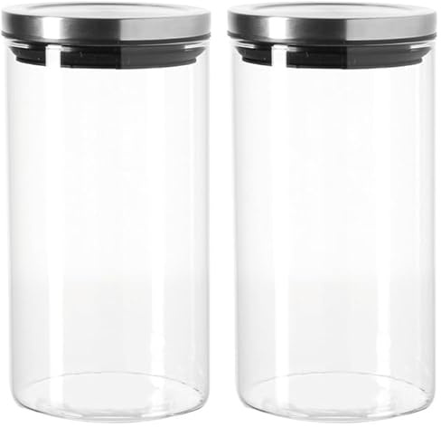 Leonardo Comodo Glas-Dose, große multifunktions Vorrats-Dose aus Glas mit passendem Deckel, spühlmaschinengeeignet, Höhe 19 cm, Ø 10 cm, 1165 ml, 079703 (Packung mit 2)