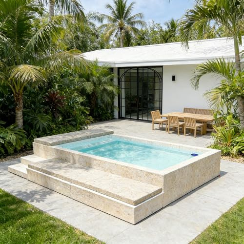 Piscina esterna di lusso in fibra di vetro moderna portatile fuori terra piscina con riscaldamento premium e sistema di filtro a sabbia per il tempo libero residenziale del cortile