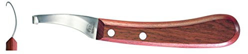 F.DICK ASCOT-CURVED 62465000 Couteau à sabot (coudé à droite et court, manche en bois de palissandre, acier au carbone, lame : 65 mm)