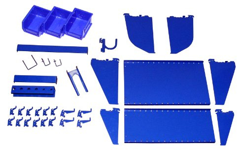 Wall Control Slotted Tool Board Workstation Accessory Kit Pegboard and Slotted Tool Board – Blue