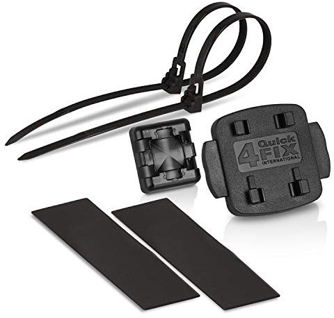 Wicked Chili QuickMOUNT Fahrrad Bike Ersatz Lenker/Vorbau Halterung Slim (wiederverschließbare Kabelbinder mit Schnellverschluss, Made in Germany) schwarz