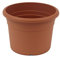 greemotion Pflanzkübel Fiona, UV-Beständiger Blumentopf aus Kunststoff, Pflanzgefäß mit Bodenlöchern, Volumen ca. 8 l, ca. Ø 30 x H 21,5 cm, Terrakotta
