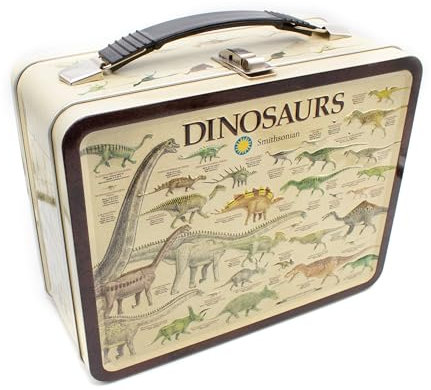 Aquarius 48183 Smithsonian Dinosaurs Large Tin Box, Multi-Colored, 8 inch