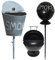 LS-LebenStil XL Sturmaschenbecher Smoke Schwarz Weiß Kugelgrill 15x14cm mit Deckel Klappdeckel Aschenbecher Windaschenbecher Ashtray Tischaschenbecher lustig Garten Balkon draußen Outdoor