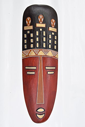 Interlifestyle Maske aus Holz im Afrika Look zum Aufhängen in 80cm Größe