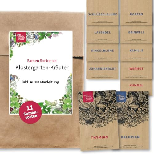 Plantes du monastère - kit de semences avec 11 herbes médicinales traditionnelles
