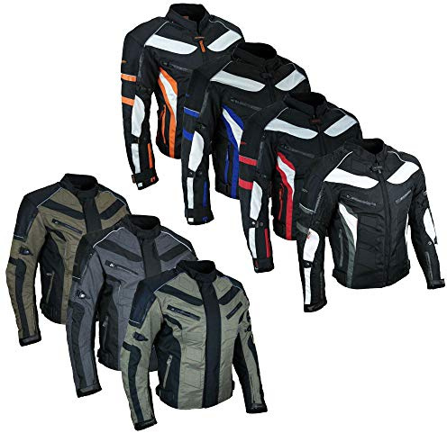 HEYBERRY Textil Motorrad Jacke Motorradjacke Schwarz Orange Gr. L