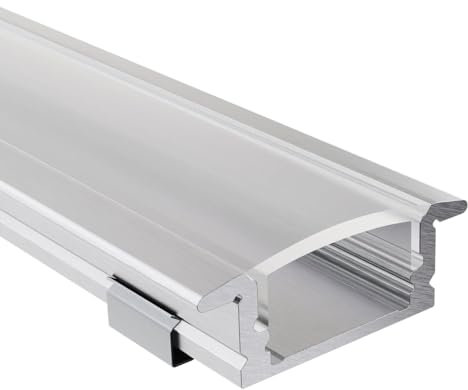 Alumino - LED Aluminiumprofil Eloxiert - 150 cm - Einbauprofil - Semi Abdeckung - für 16 mm LED-Streifen - kompatibel mit Philips Hue - 1,5m - Ems