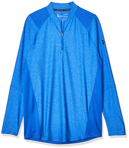Under Armour Men's Shirts Mk1 1/4 Zip Long Sleeve Men's Blue/Black, Mens, Shirts, 1306430-486, Blue, XXL