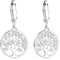 CASSIECA Boucles d'oreilles Creoles en Argent Sterling 925 pour Femmes Filles Boucles d'Oreilles Arbre de Vie Pendantes Anneau Boucles d'oreilles Zircone Cubique Bijoux Cadeaux Boîte de Emballage