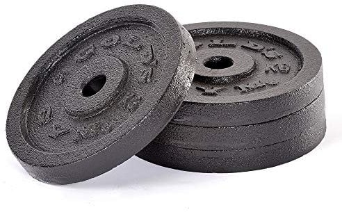 Golds Gym Fitness Cast Iron Weight Plates - Dumbbell Weights Set Perfect for Bodybuilding Weight Lifting Home Gym Equipment - 4x5kg
