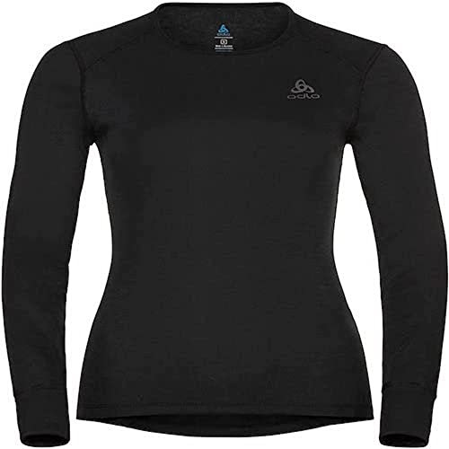 Odlo Damen Active Warm Eco_159101 Funktionsunterwäsche Langarm Shirt, Schwarz, XXL EU