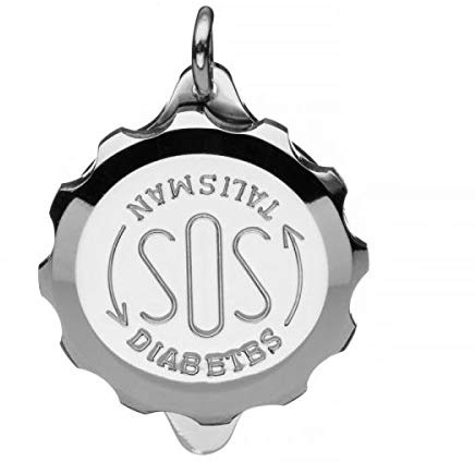 SOS Talisman Anhänger Diabetes Edelstahl, Notfallkapsel für wichtige medizinische Informationen