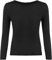 FAIRY TRENDZ LTD Ladies Long Sleeve T-Shirt Top Womens Round Scoop Neck Plain Top Tees Size UK 8-26 (Black UK 8-10)