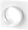 FANTRONIX 100 mm Dia Plastic Pipe Duct Connector with Spigot for Extractor Fan Circular Ducting to Supply and Exhaust Ventilation Systems – 4 inch White PVC Wall Mounting Plate Joint