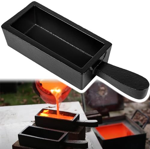 Barrenform aus Stahlguss für Goldbarren zum Schmelzen und Verfeinern, Gusseisen, Gold, Silber, Kupfer, Eisen und andere Metalle
