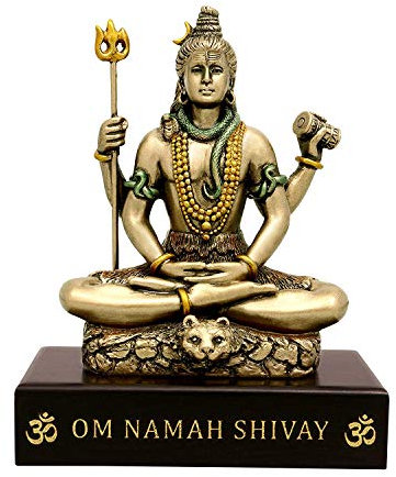 AONA Lord Shiva in Dhyana Mudra Bonded Bronze Höhe 8 cm