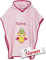 Bade Eule Poncho bestickt mit Namen für Baby & Kinder, Mädchen, Badetuch, Badeponcho, Kapuzenbadetuch, 100% Baumwolle